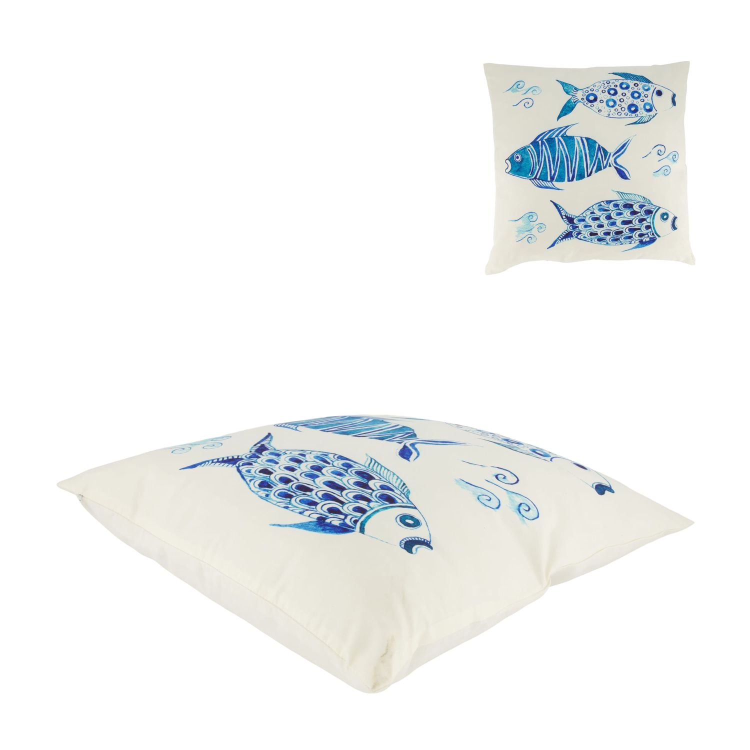 Cushion Print Fish Canvas 45x45cm