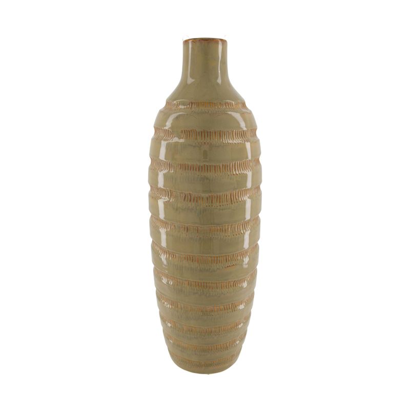 Bottle Ceramic 56cm Light Brown