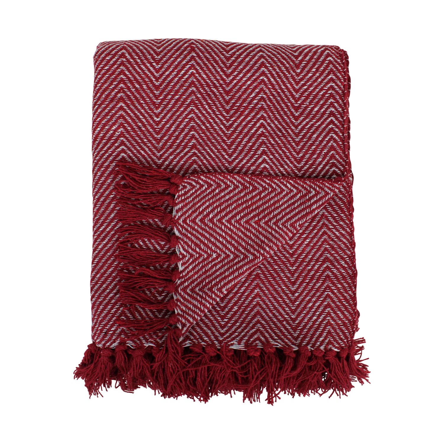 Xmas Throw Rectangular Cotton 125x150cm Red