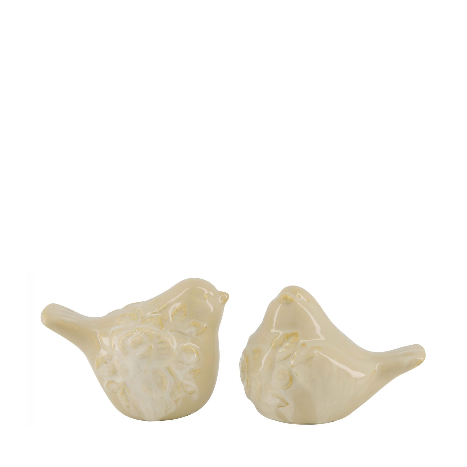 Bird Ceramic 12cm Cream 2 Assorted