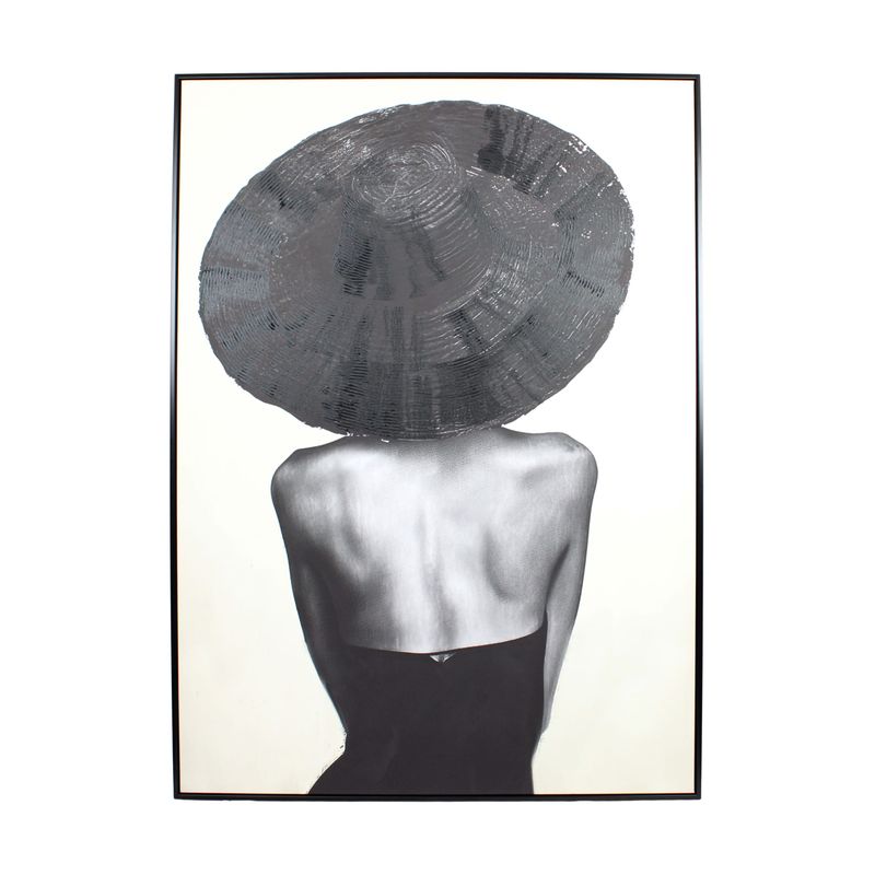 Wall Art Rectangular Woman Canvas With Frame 102.6X4.3X142.6cm