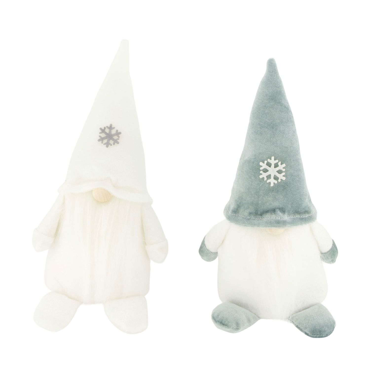 Figurine Gnome Snowflake Fabric 13X10X25cm 2 Assorted