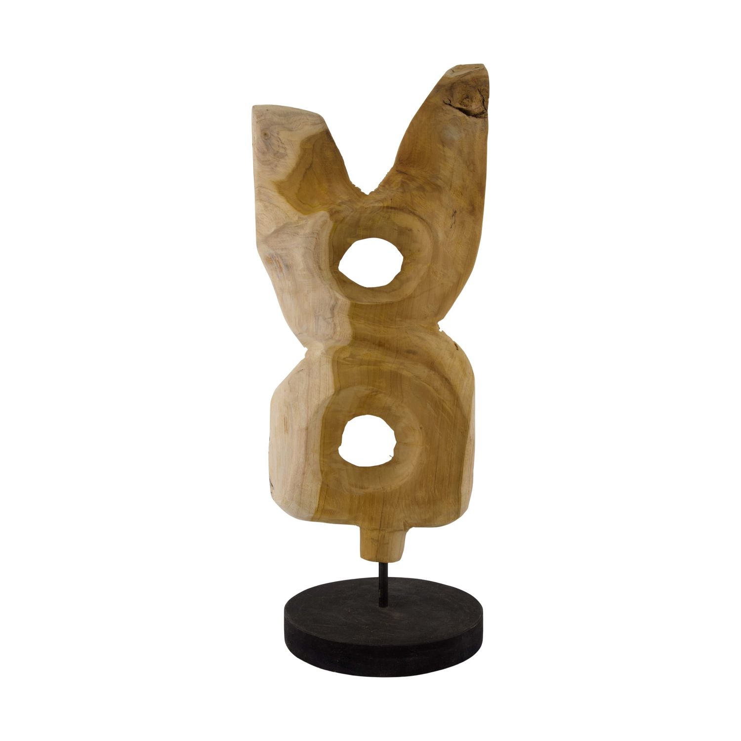 Statue Organic Teak Wood 58cm