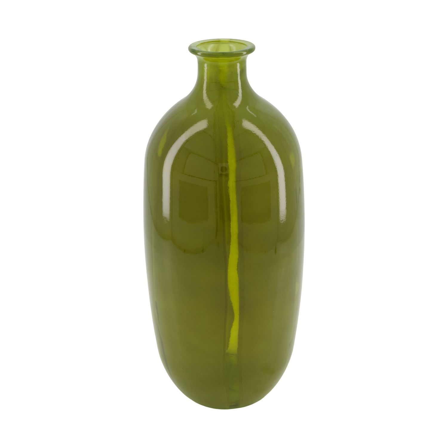 Bottle Stripe Recycled Glass 31cm Green