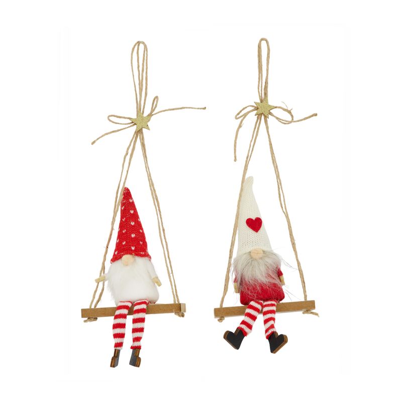 Xmas Hanger Gnome on Swing 2 Assorted