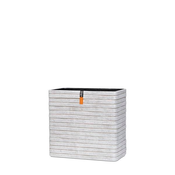 Indoor - Planter Rectangle High Row, Color: Ivory, Size: 23cm x 12cm x 22cm