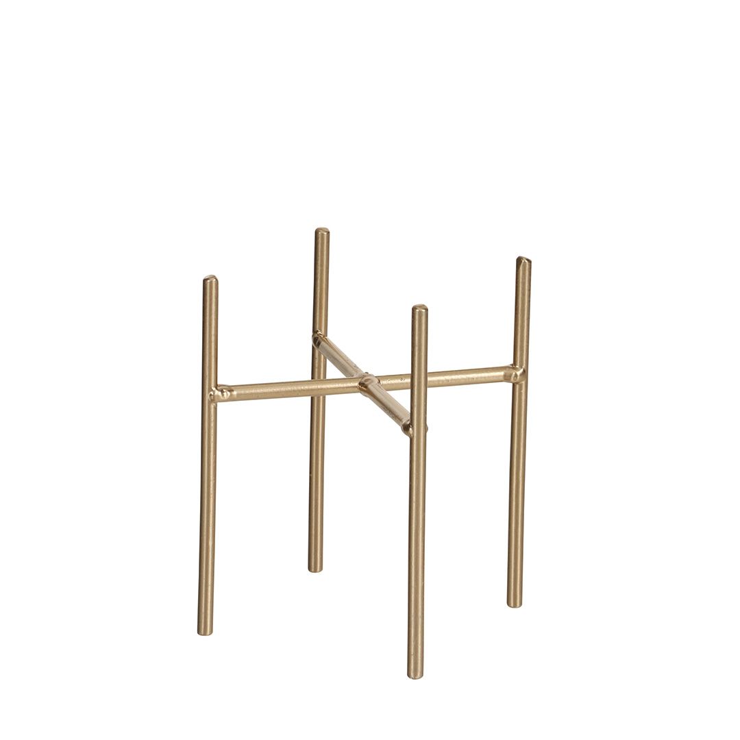 Ascot Plant Stand, Color: Gold, Size: h12.5xd11.5cm
