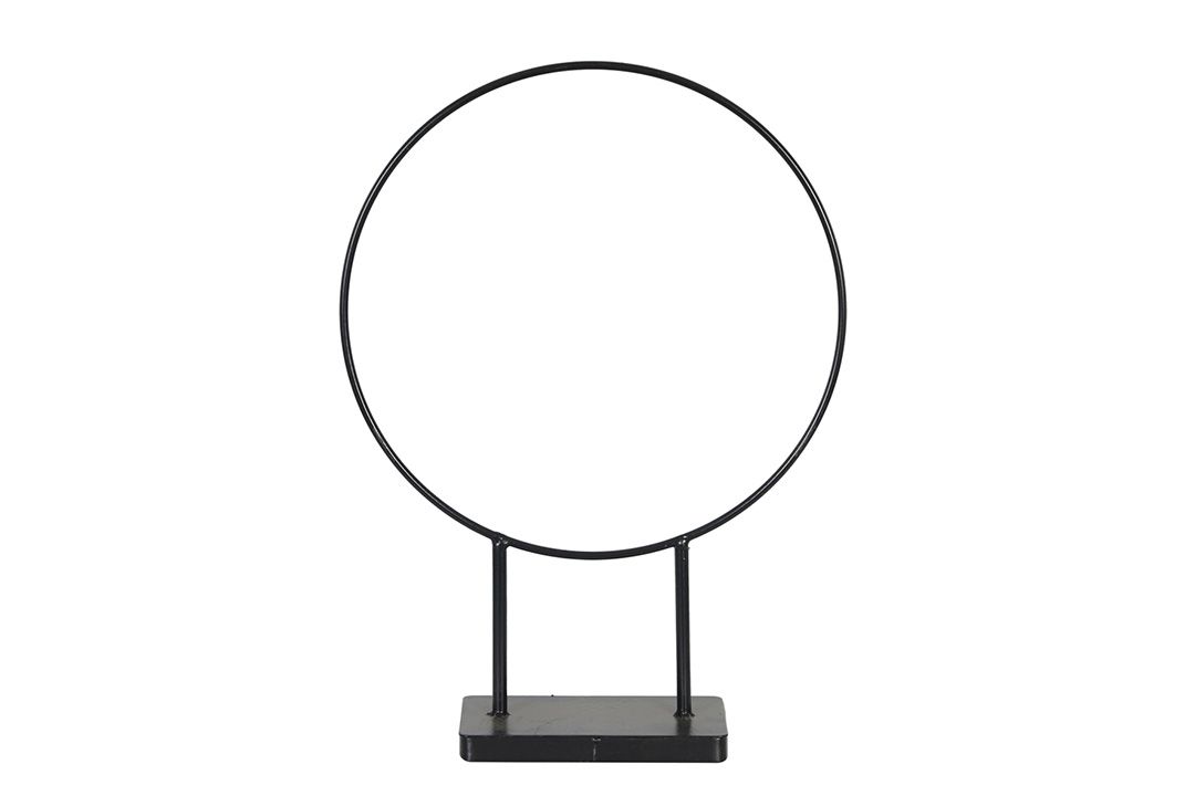 Ring on Foot Black Metal, Size: 28x8x38.5cm