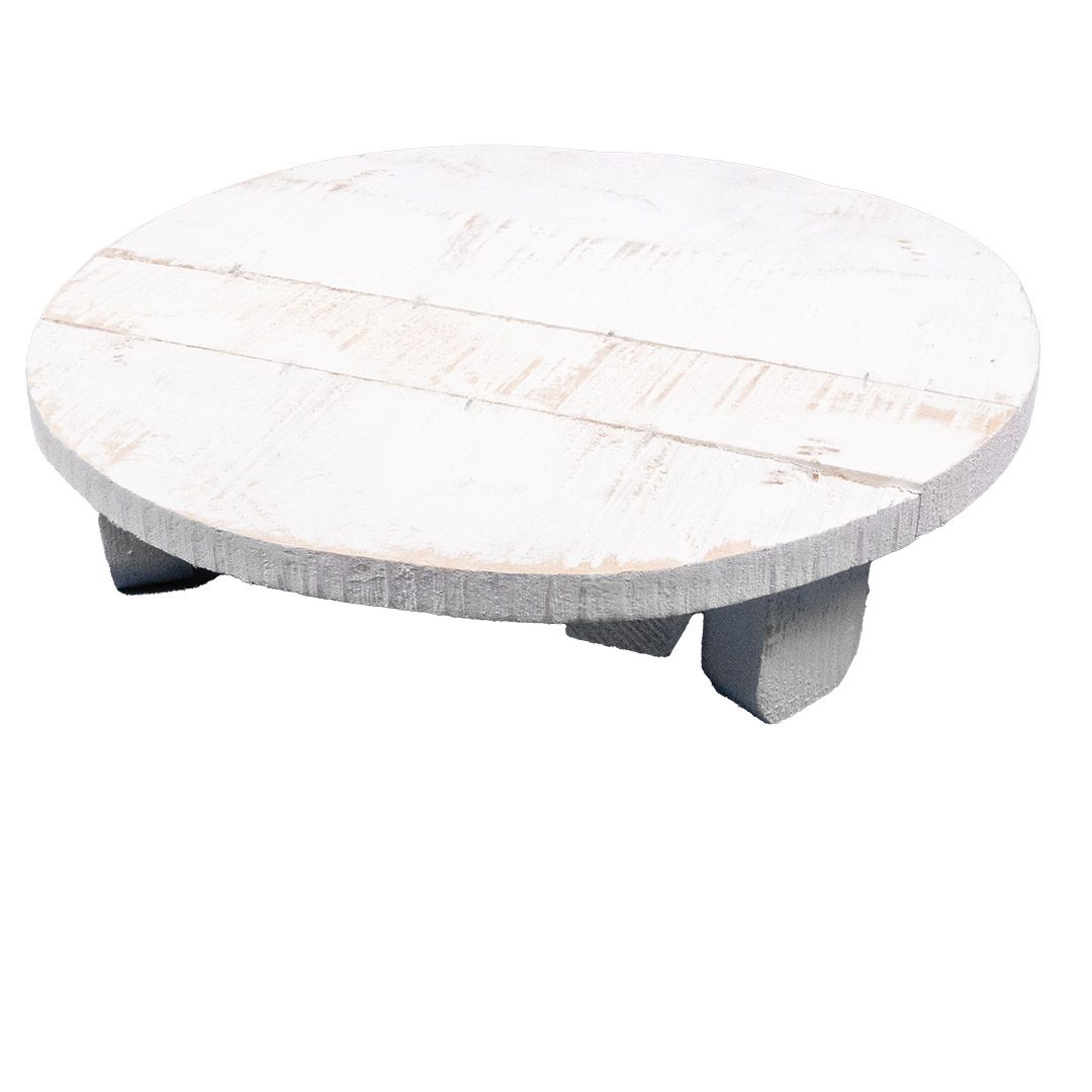 Tray with Feet Historic Wood, Color: White-Wash, Size: 28x7cm
