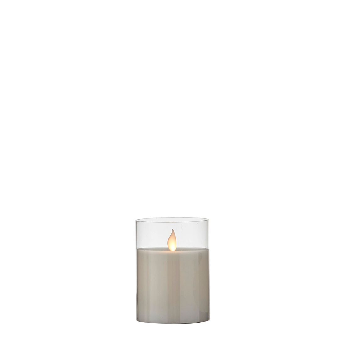 LED Candle - Transparent Warm White - BO, Size: h10