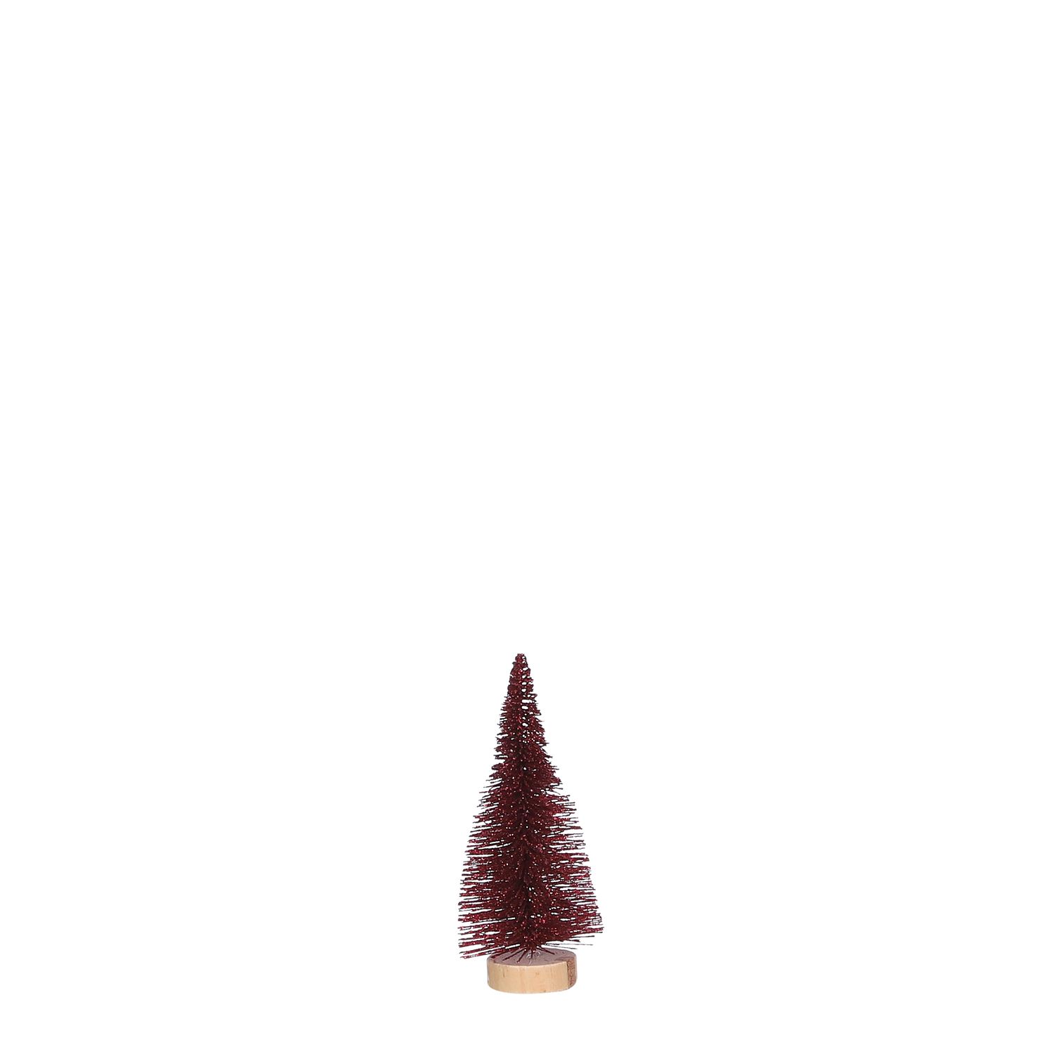 Tree Bottle Brush, Color: Red Glitter, Size: h15xd6cm