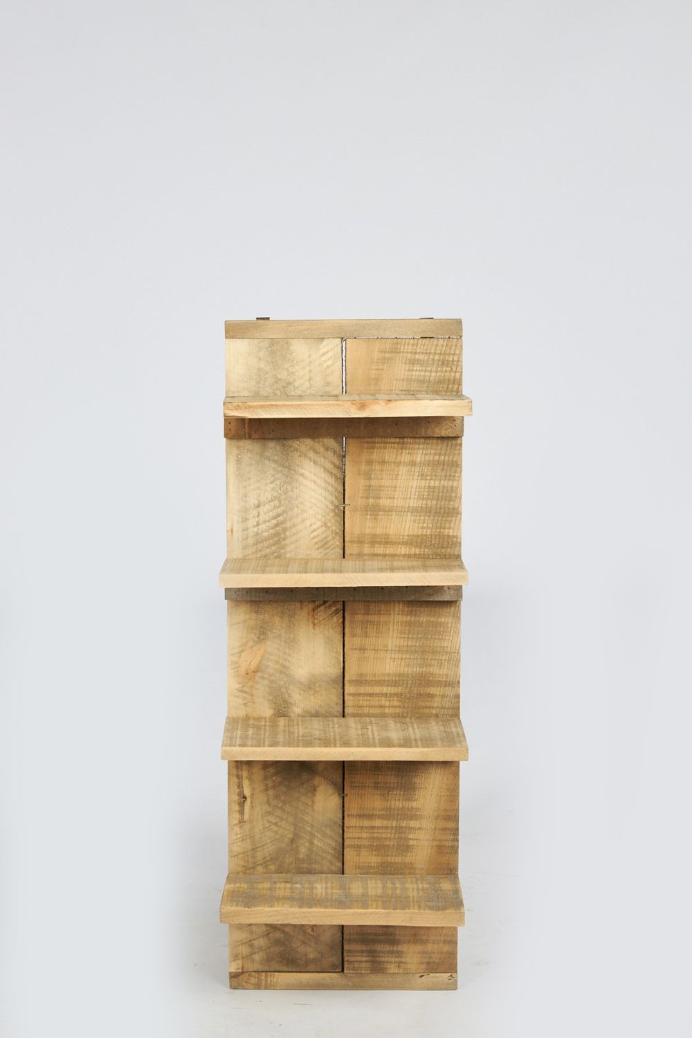 Wall Rack Historic Wood, Color: Natural, Variety: 4 Shelves, Size: 27x15x77cm