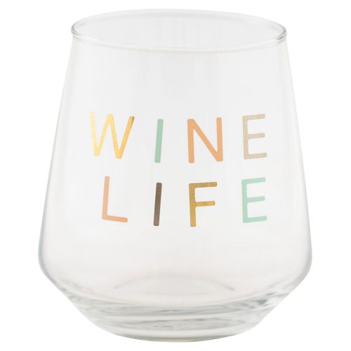 Chic Stemless Wine Glass, Variety: Wine Life
