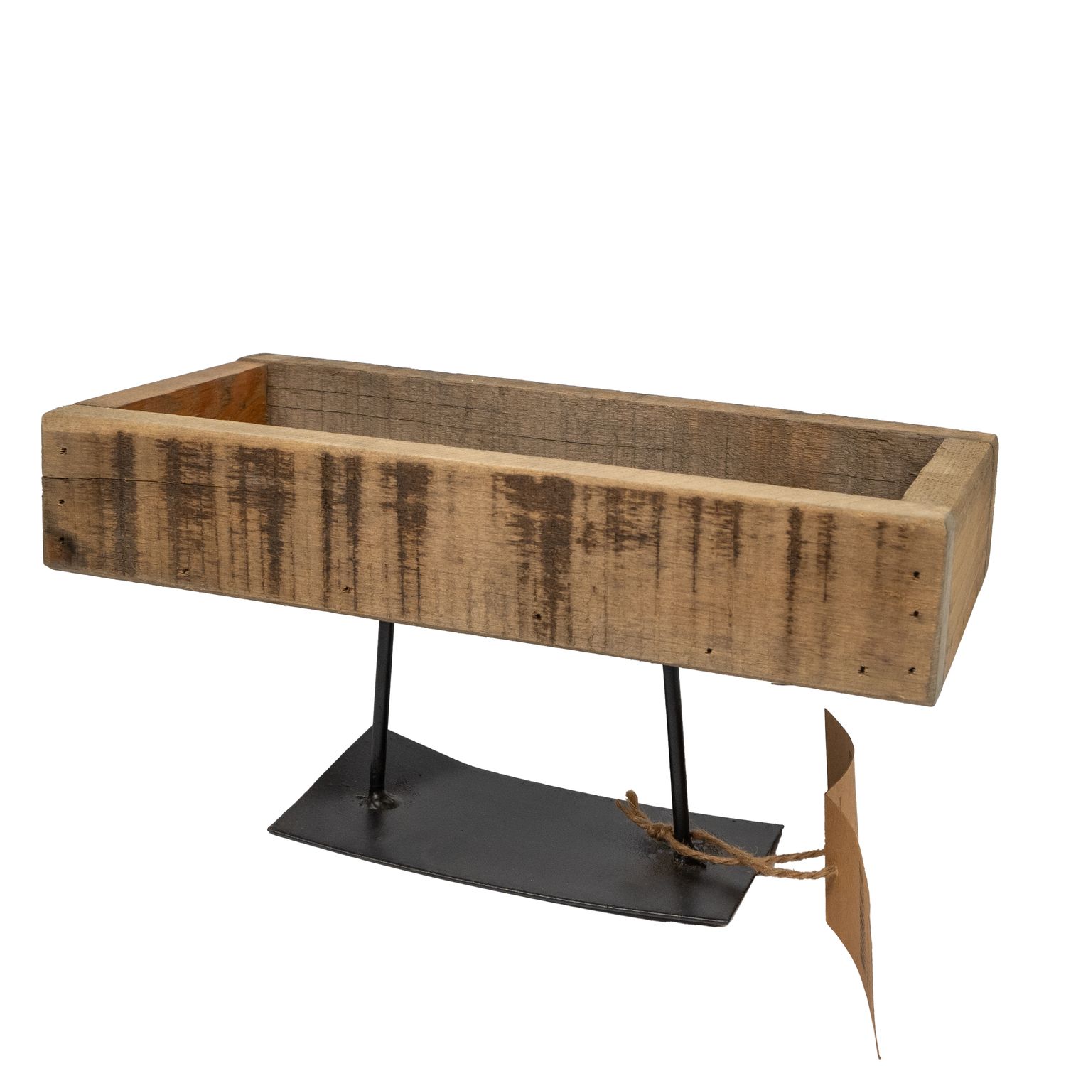 Tray Historic Wood on Feet, Size: 27x12x13cm