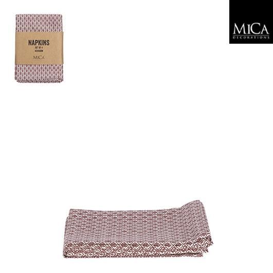 Badhi Napkin - 4 pieces, Color: Brown