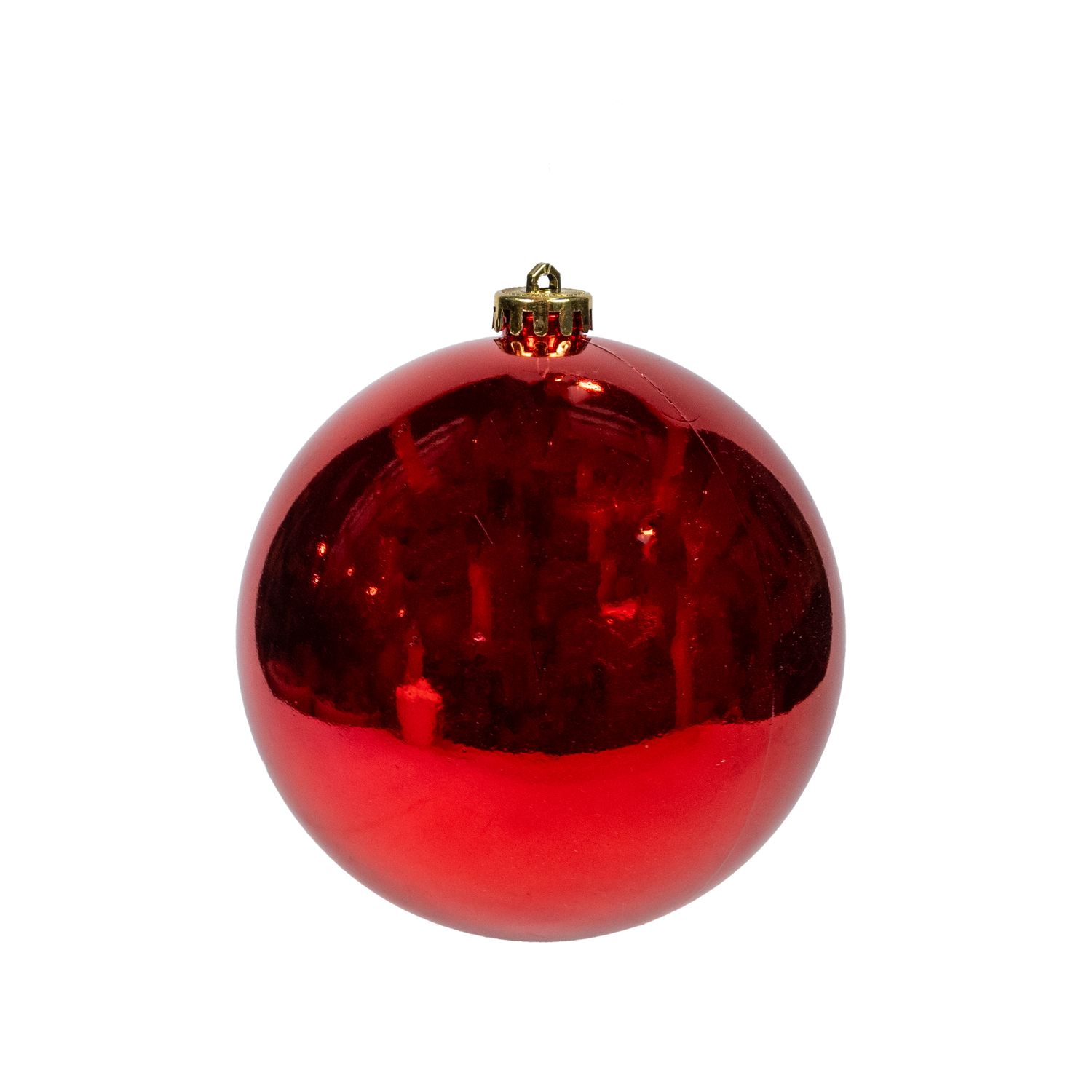 Ornament Ball Shiny Unbreakable - d15cm, Color: Red
