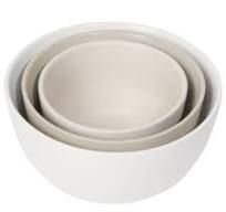 Danica - Stoneware Prep Bowl set of 3, Color: Matte White
