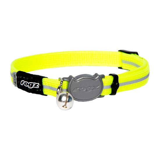 AlleyCat Collar, Color: Yellow, Size: 8-12in