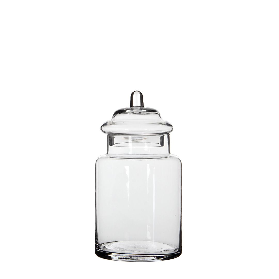 Zita Storage Pot Transparent, Size: h22xd13cm