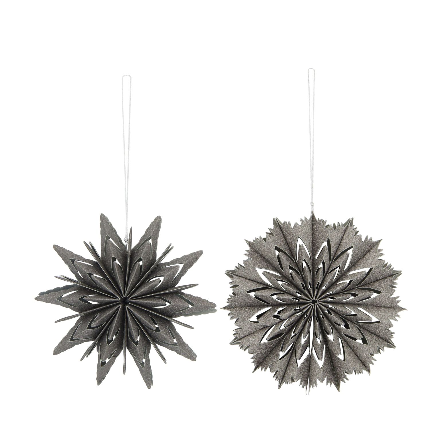 Hanger Paper With Glitter 15x3cm Grey 2 Assorted