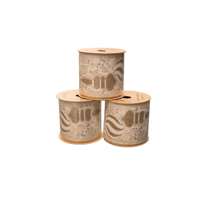 Ribbon 270x6cm Champagne 3 Assorted