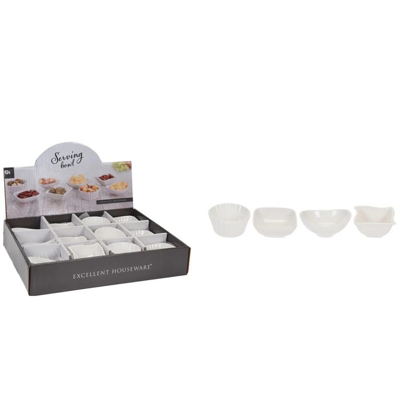 Snack Bowl Porcelain - 4 assorted