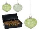 Xmas Ball Onion Glass 8cm 2 Assorted
