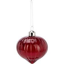 Xmas Ball Onion Glass 8cm 2 Assorted
