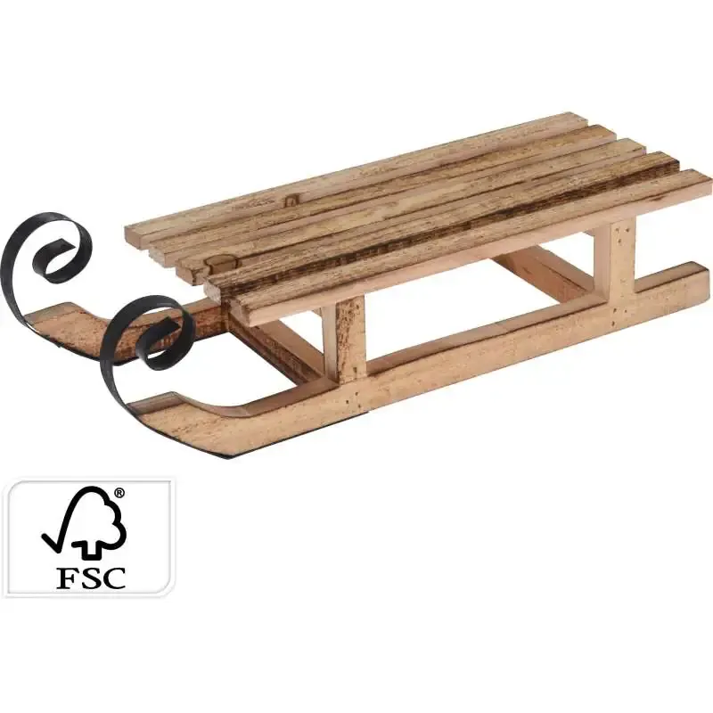 Sleigh 40cm Brown
