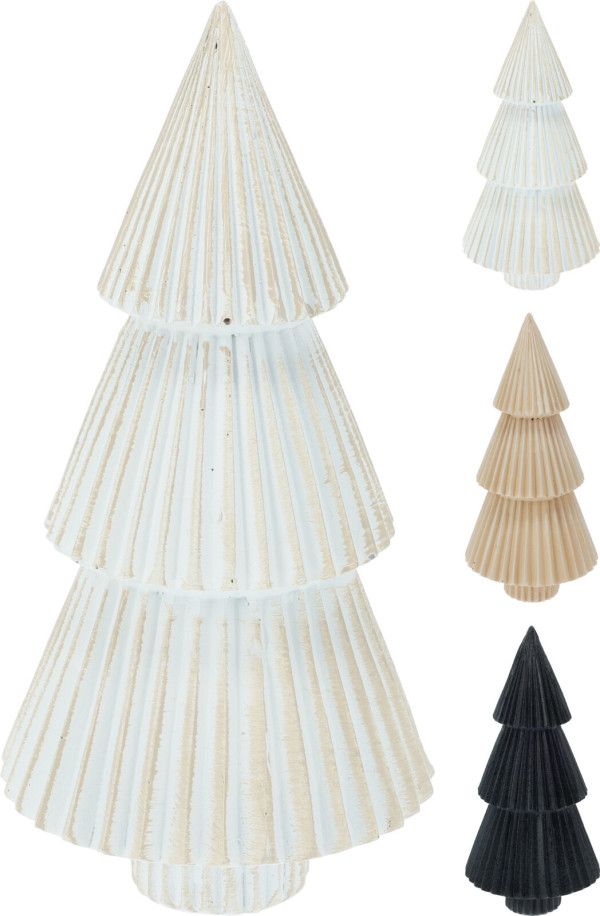 Polystone Xmas Tree 20cm, Color: White