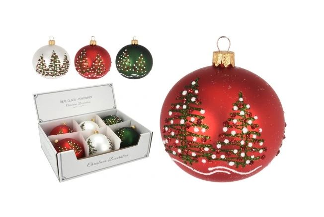 Xmas Ball Trees Deco 10cm
