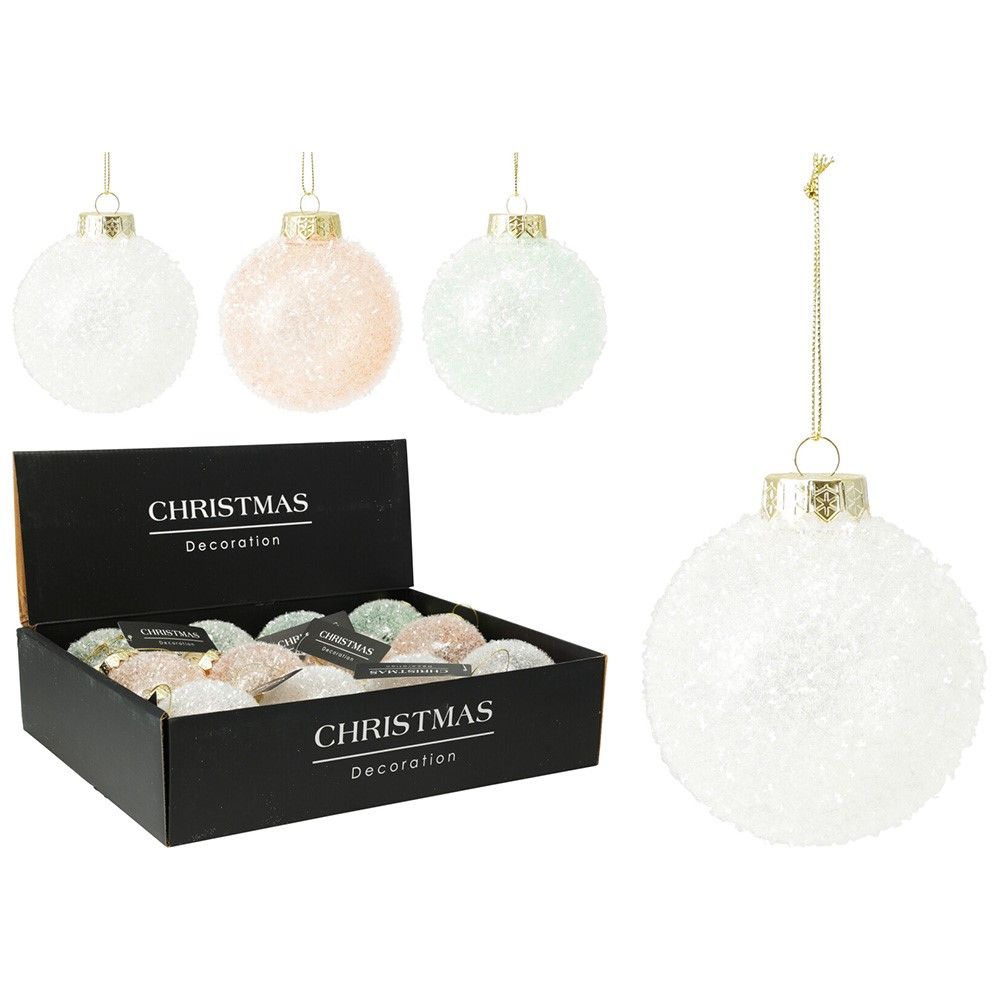 Xmas Ball 8cm 3 Assorted