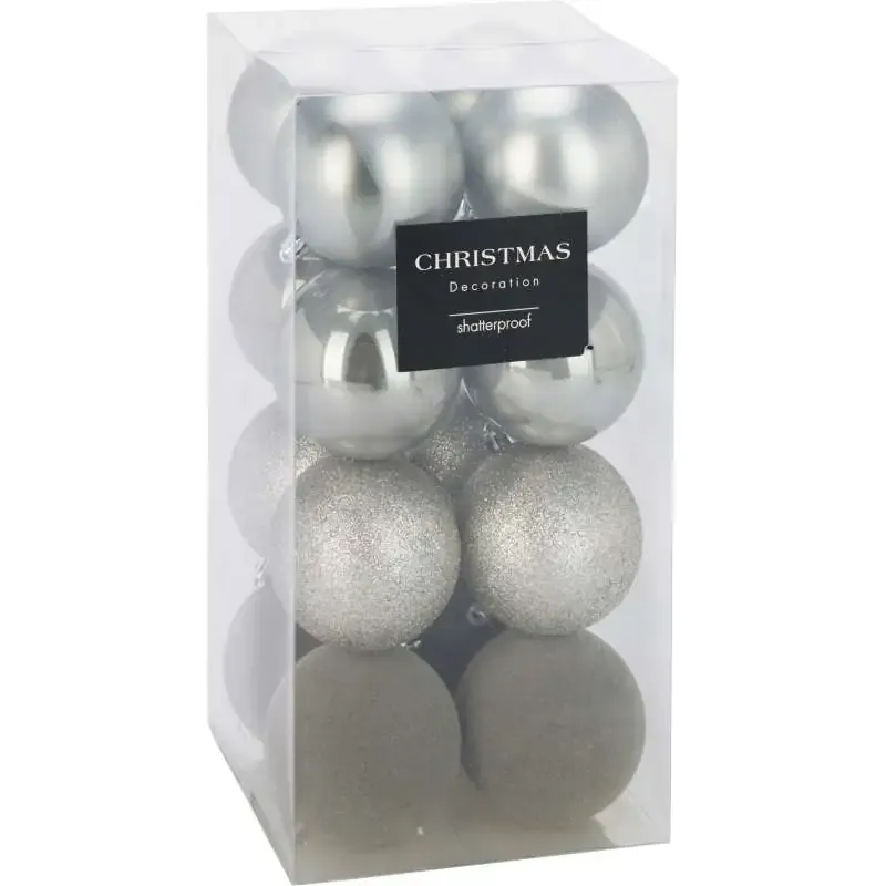 Xmas Ball 8cm Set of 16