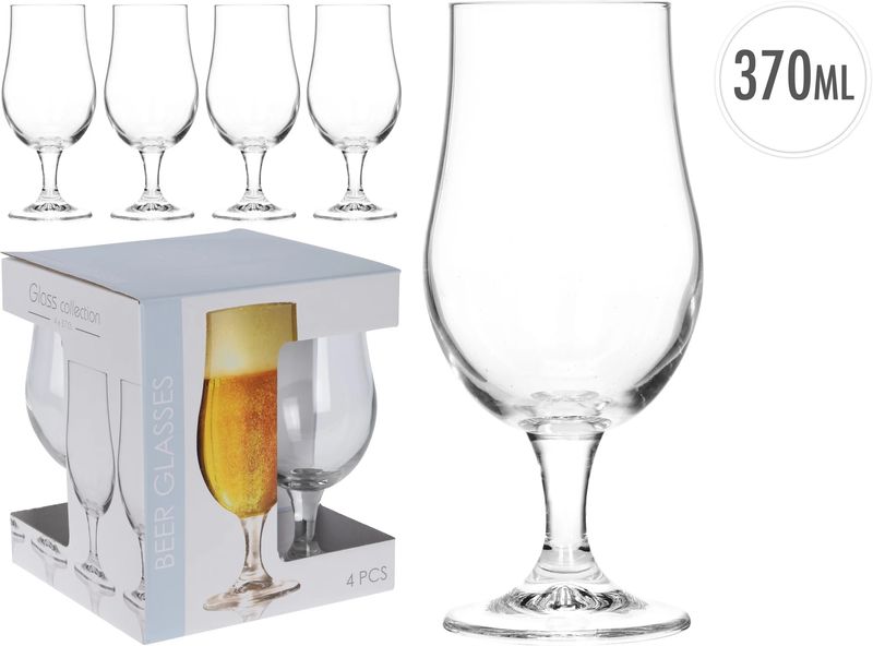Beer Glasses 370ml - Set of 4