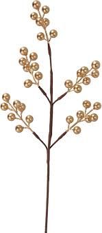Berry Branch Xmas 38cm Gold