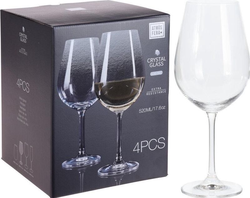 Wine Glass Crystalline (White) 4pcs
