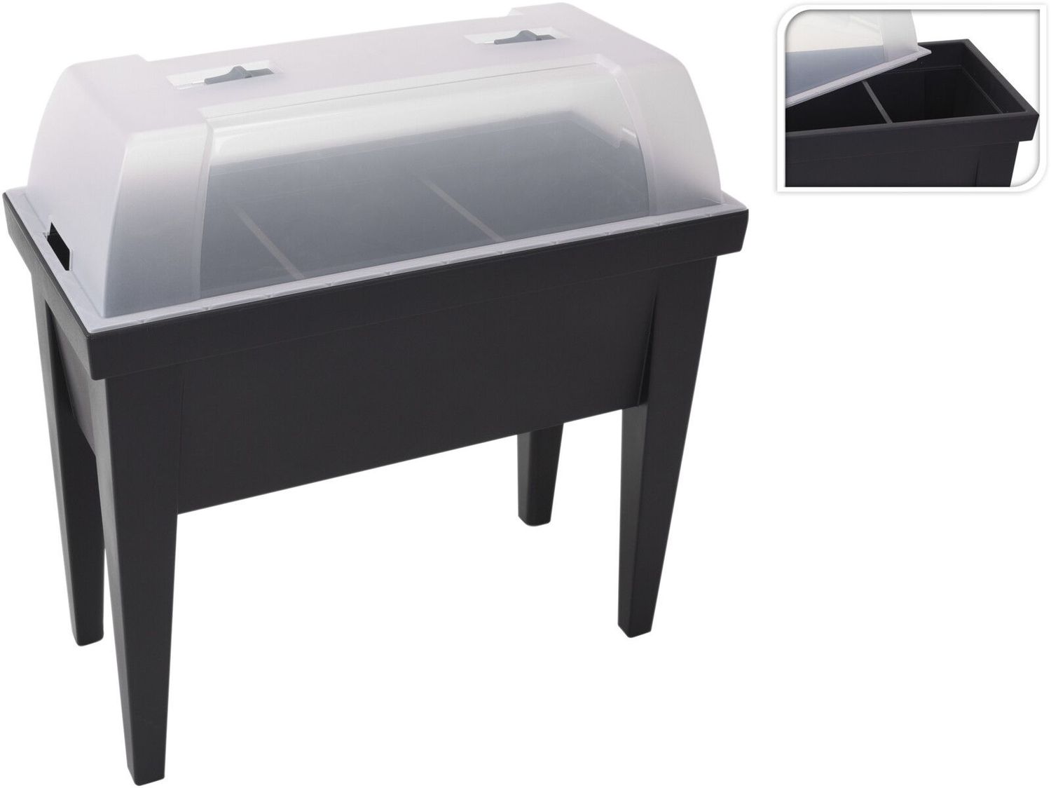 Greenhouse Table Anthracite with Cover