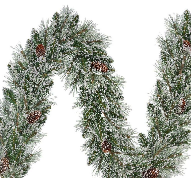 Vandans Garland Green Frosted
