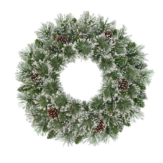 Vandans Wreath Green Frosted Tips 70 - D45cm