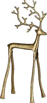 Decoration Reindeer Gold - 17x11x35cm