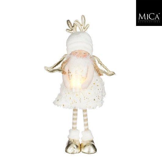 Decoration Angel White Led Battery Operated - 23x13x43cm
