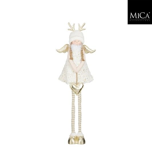 Decoration Angel Extendable White - 32x24x55/100cm