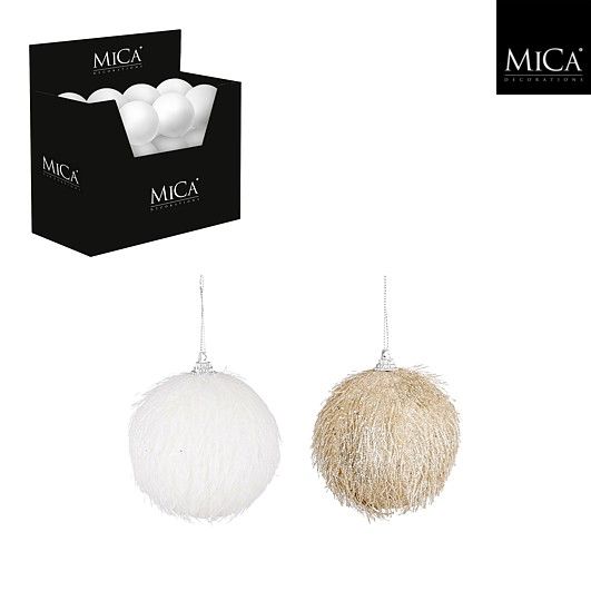 Xmas Ball Shatterproof White 8cm