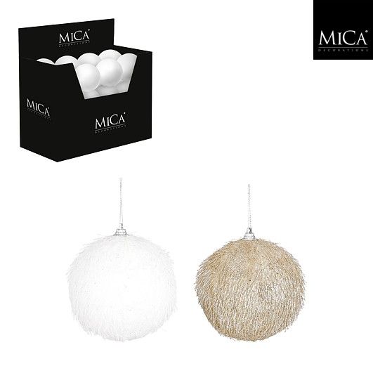 Xmas Ball Shatterproof Champagne 10cm