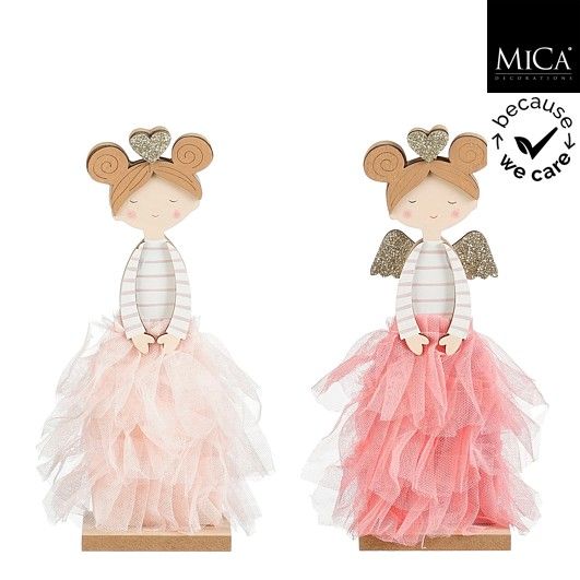 Decoration Angel Dark Pink - 8cm