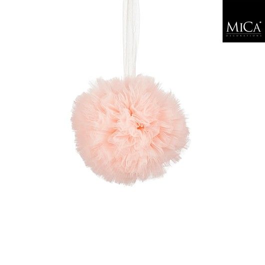 Ornament Ball Tulle Pink - D14cm
