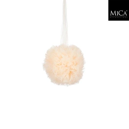 Ornament Ball Tulle L. Pink - 10cm