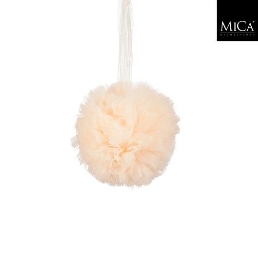 Ornament Ball Tulle L. Pink - D14cm