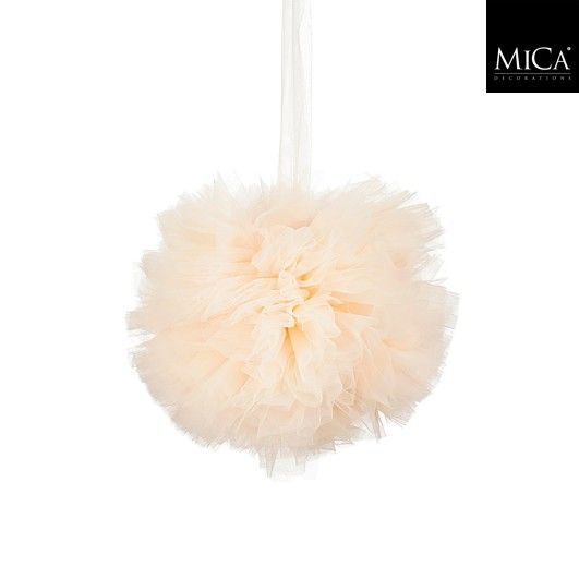 Ornament Ball Tulle L. Pink - D18cm