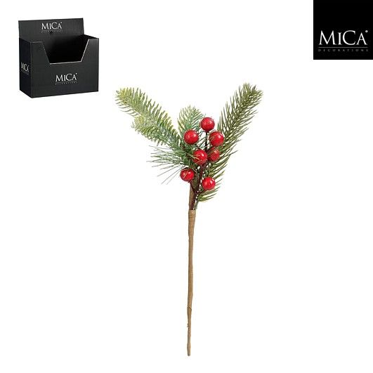 Pick Pine Berries Red 36 Pieces - 28cm